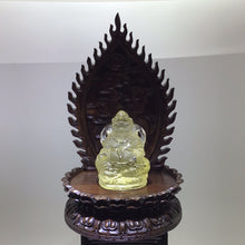 Load image into Gallery viewer, Citrine Caishen, God Of Wealth With Custom Wood Stand
