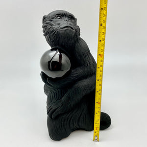 Hand Carved Obsidian Monkey (Large)