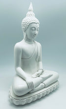 Load image into Gallery viewer, White Porcelain Sukothai Style Seated Buddha

