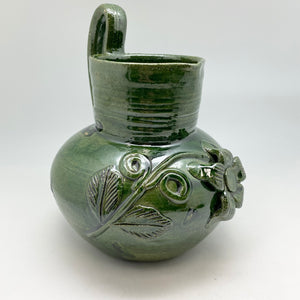 Green Pottery Pitchers/Vases From Mexico