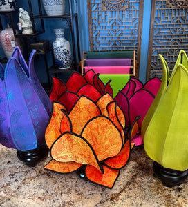 Vietnamese Silk Lotus Lamp Zanzibar Fair Trade