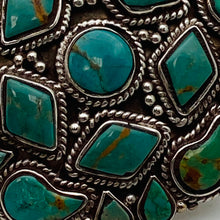 Load image into Gallery viewer, Turquoise Cluster Ring Size 6
