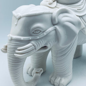 White Porcelain Samantabhadra on Elephant