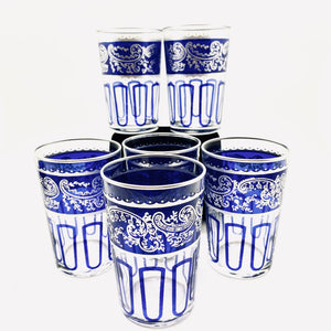Moroccan Tea Glasses, Blue