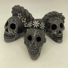 Load image into Gallery viewer, Med Black Pottery Skulls
