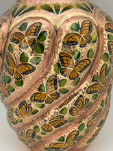 Load image into Gallery viewer, Large Butterfly Copper Vase from Santa Clara Del Cobre

