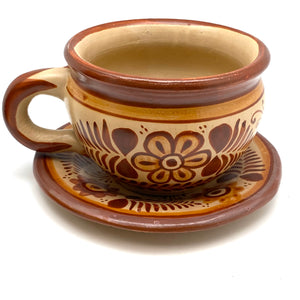 Cinnamon Clay Cup and Saucer Sets