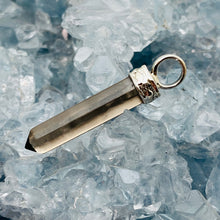 Load image into Gallery viewer, Smokey Quartz Pencil Pendant w Sterling Bale
