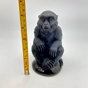 Hand Carved Obsidian Monkey (Small)