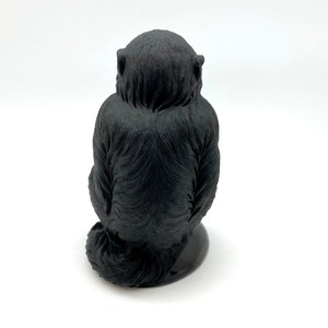 Hand Carved Obsidian Monkey (Small)