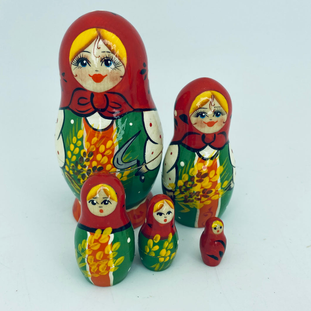 Russian 5 Piece Nesting Doll Set