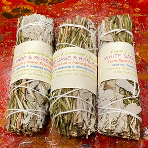 Rosemary & California White Sage Smudge Bundles