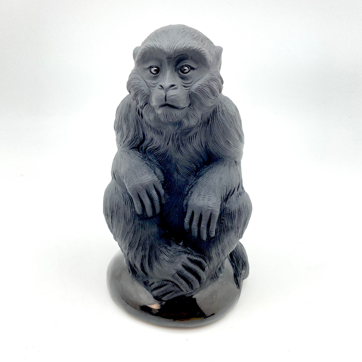 Hand Carved Obsidian Monkey (Small) – Zanzibar Fair Trade