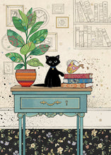 Load image into Gallery viewer, Bug Art Greeting Cards - Black Kitties (H)
