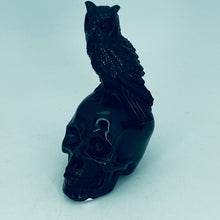 Load image into Gallery viewer, Hand Carved Human Skull with Figure
